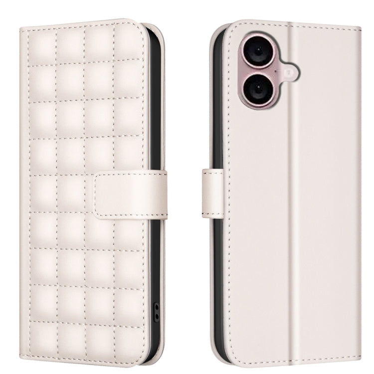 Funda para teléfono de cuero con textura cuadrada, For iPhone 18 Pro Max/17 Pro Max, For iPhone 17e / 16e, For iPhone 16 Pro Max, For iPhone 16 Pro, For iPhone 16 Plus, For iPhone 16, For iPhone 15 Pro Max, For iPhone 15 Pro