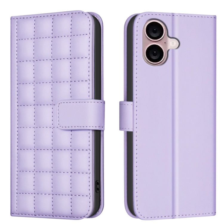 Funda para teléfono de cuero con textura cuadrada, For iPhone 18 Pro Max/17 Pro Max, For iPhone 17e / 16e, For iPhone 16 Pro Max, For iPhone 16 Pro, For iPhone 16 Plus, For iPhone 16, For iPhone 15 Pro Max, For iPhone 15 Pro