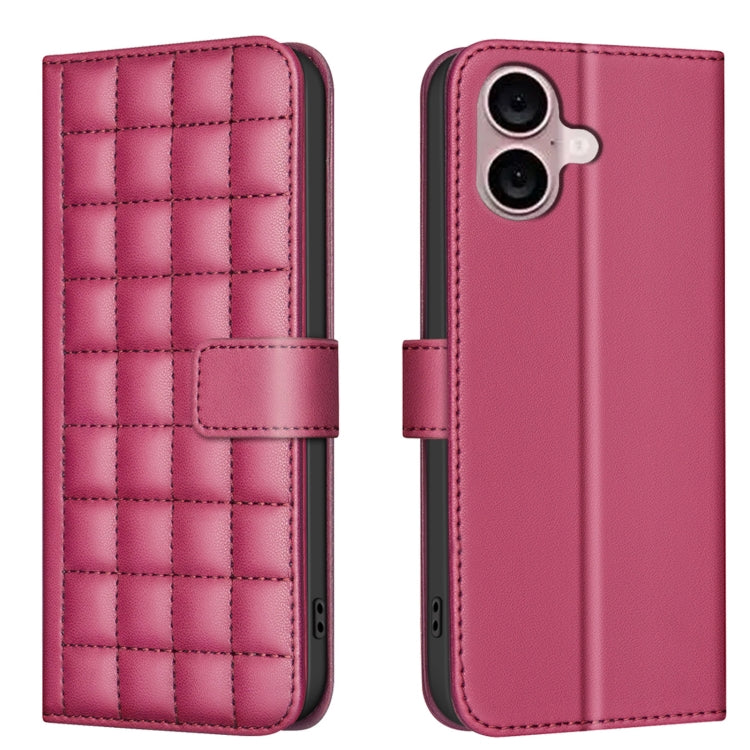 Funda para teléfono de cuero con textura cuadrada, For iPhone 18 Pro Max/17 Pro Max, For iPhone 17e / 16e, For iPhone 16 Pro Max, For iPhone 16 Pro, For iPhone 16 Plus, For iPhone 16, For iPhone 15 Pro Max, For iPhone 15 Pro