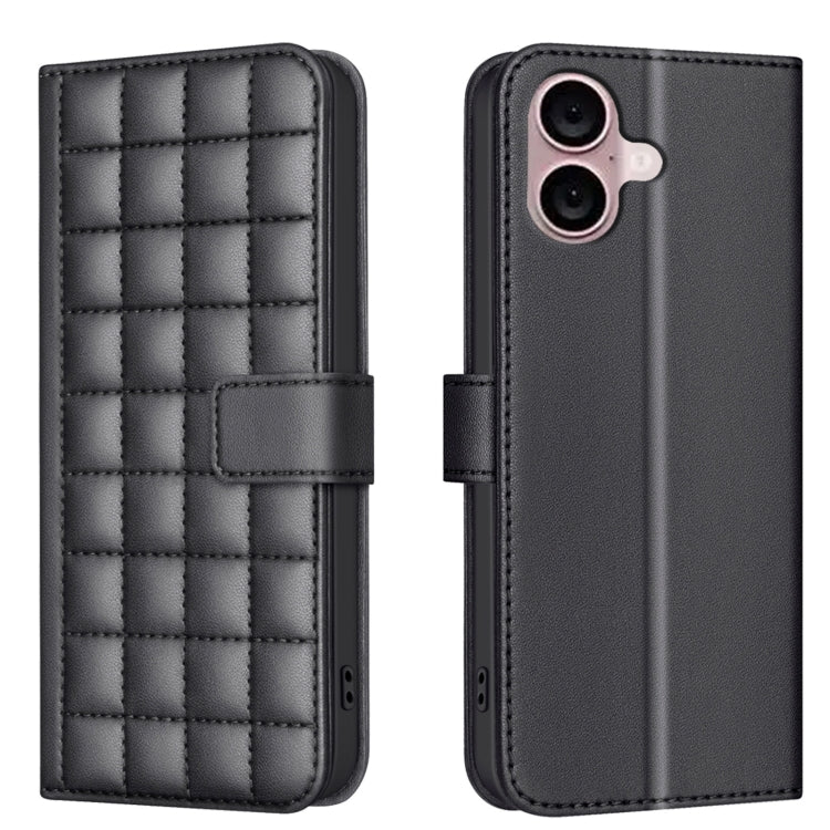 Funda para teléfono de cuero con textura cuadrada, For iPhone 18 Pro Max/17 Pro Max, For iPhone 17e / 16e, For iPhone 16 Pro Max, For iPhone 16 Pro, For iPhone 16 Plus, For iPhone 16, For iPhone 15 Pro Max, For iPhone 15 Pro