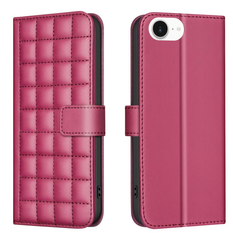 Funda para teléfono de cuero con textura cuadrada, For iPhone 18 Pro Max/17 Pro Max, For iPhone 17e / 16e, For iPhone 16 Pro Max, For iPhone 16 Pro, For iPhone 16 Plus, For iPhone 16, For iPhone 15 Pro Max, For iPhone 15 Pro