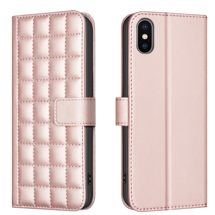Funda para teléfono de cuero con textura cuadrada, For iPhone 12 / 12 Pro, For iPhone 12 Pro Max, For iPhone 11 Pro Max, For iPhone 11, For iPhone 11 Pro, For iPhone XR, For iPhone XS Max, For iPhone 8 Plus / 7 Plus