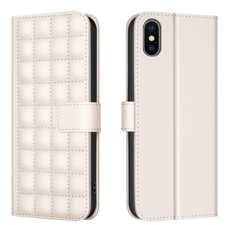 Funda para teléfono de cuero con textura cuadrada, For iPhone 12 / 12 Pro, For iPhone 12 Pro Max, For iPhone 11 Pro Max, For iPhone 11, For iPhone 11 Pro, For iPhone XR, For iPhone XS Max, For iPhone 8 Plus / 7 Plus