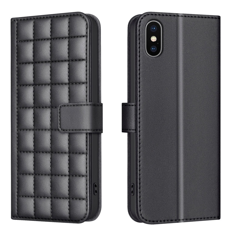 Funda para teléfono de cuero con textura cuadrada, For iPhone 12 / 12 Pro, For iPhone 12 Pro Max, For iPhone 11 Pro Max, For iPhone 11, For iPhone 11 Pro, For iPhone XR, For iPhone XS Max, For iPhone 8 Plus / 7 Plus