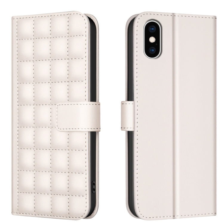 Funda para teléfono de cuero con textura cuadrada, For iPhone 12 / 12 Pro, For iPhone 12 Pro Max, For iPhone 11 Pro Max, For iPhone 11, For iPhone 11 Pro, For iPhone XR, For iPhone XS Max, For iPhone 8 Plus / 7 Plus