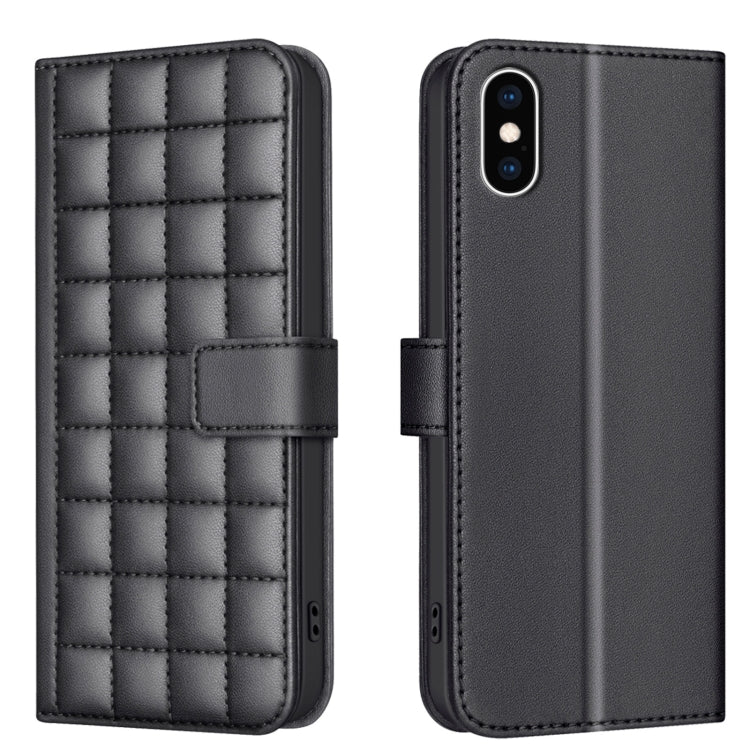 Funda para teléfono de cuero con textura cuadrada, For iPhone 12 / 12 Pro, For iPhone 12 Pro Max, For iPhone 11 Pro Max, For iPhone 11, For iPhone 11 Pro, For iPhone XR, For iPhone XS Max, For iPhone 8 Plus / 7 Plus