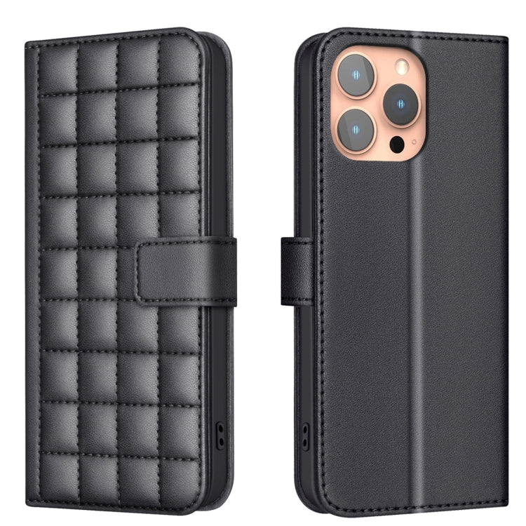 Funda para teléfono de cuero con textura cuadrada, For iPhone 12 / 12 Pro, For iPhone 12 Pro Max, For iPhone 11 Pro Max, For iPhone 11, For iPhone 11 Pro, For iPhone XR, For iPhone XS Max, For iPhone 8 Plus / 7 Plus