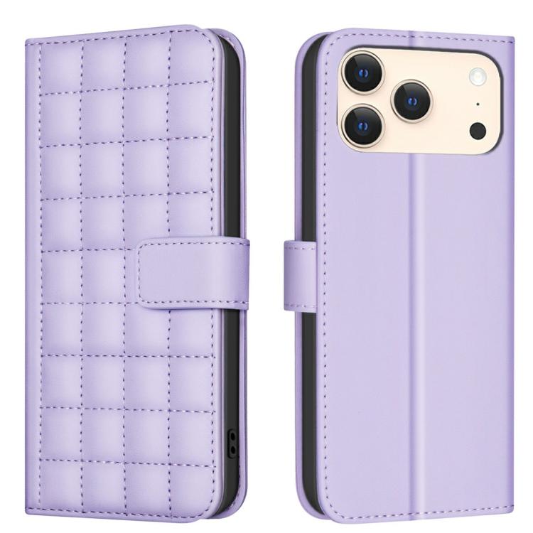 Funda para teléfono de cuero con textura cuadrada, For iPhone 18 Pro Max/17 Pro Max, For iPhone 17e / 16e, For iPhone 16 Pro Max, For iPhone 16 Pro, For iPhone 16 Plus, For iPhone 16, For iPhone 15 Pro Max, For iPhone 15 Pro