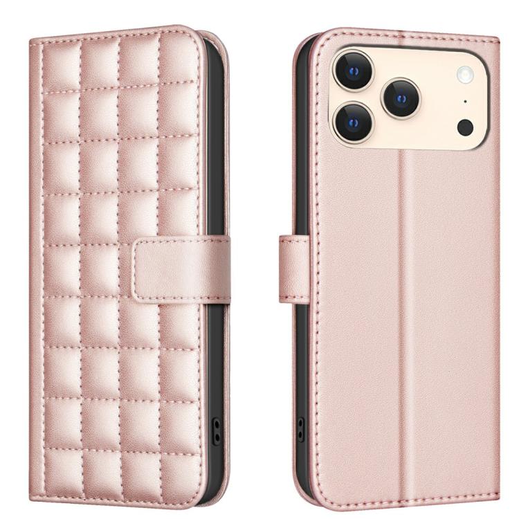 Funda para teléfono de cuero con textura cuadrada, For iPhone 18 Pro Max/17 Pro Max, For iPhone 17e / 16e, For iPhone 16 Pro Max, For iPhone 16 Pro, For iPhone 16 Plus, For iPhone 16, For iPhone 15 Pro Max, For iPhone 15 Pro