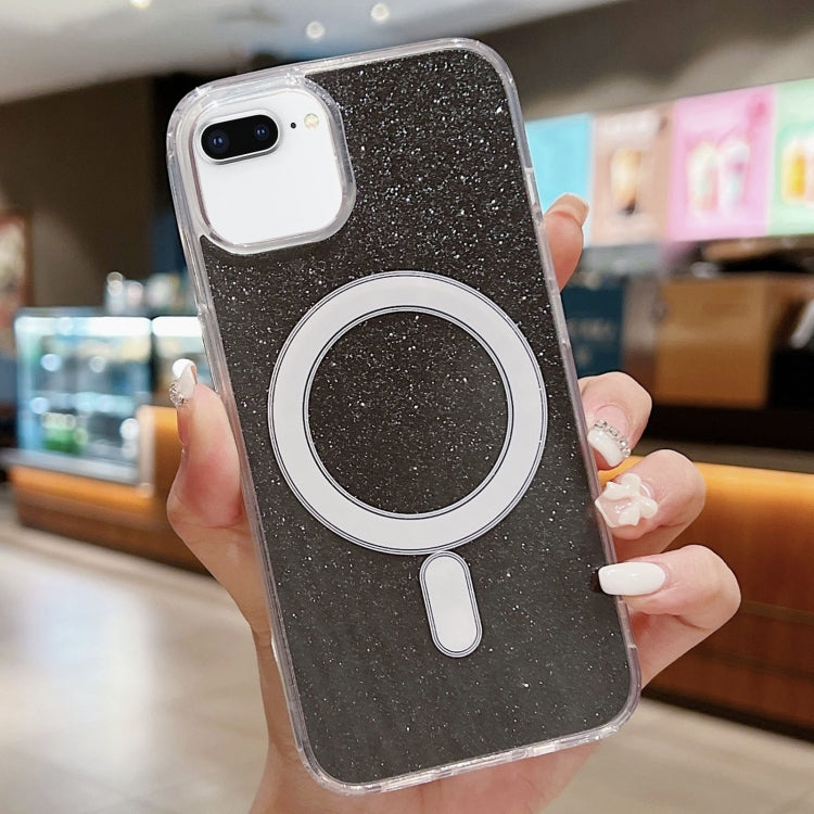 Funda para teléfono MagSafe con purpurina acrílica transparente, For iPhone 8 Plus / 7 Plus