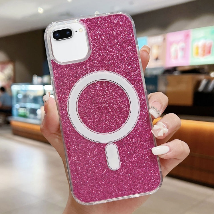 Funda para teléfono MagSafe con purpurina acrílica transparente, For iPhone 8 Plus / 7 Plus