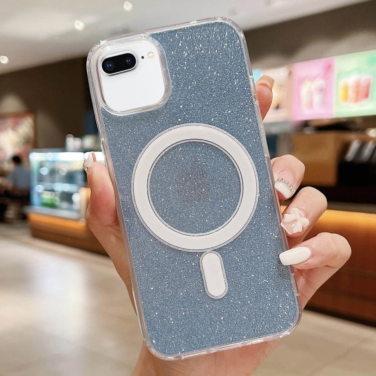 Funda para teléfono MagSafe con purpurina acrílica transparente, For iPhone 8 Plus / 7 Plus