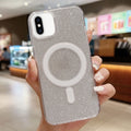 Funda para teléfono MagSafe con purpurina acrílica transparente, For iPhone XS Max, For iPhone 8 Plus / 7 Plus