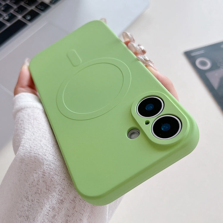 Funda magnética para teléfono MagSafe de silicona líquida de color sólido, For iPhone 16 Pro, For iPhone 16 Plus, For iPhone 16