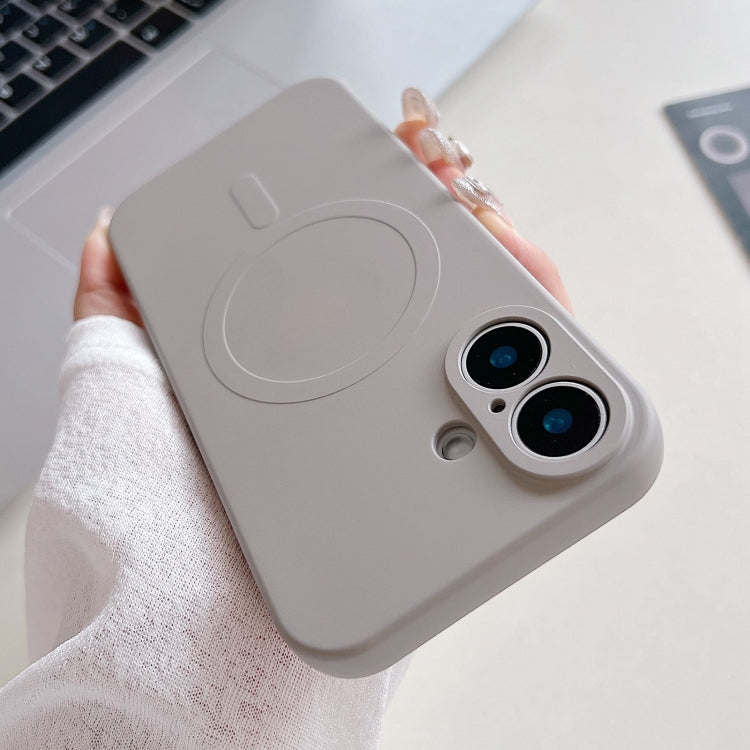 Funda magnética para teléfono MagSafe de silicona líquida de color sólido, For iPhone 16 Pro, For iPhone 16 Plus, For iPhone 16
