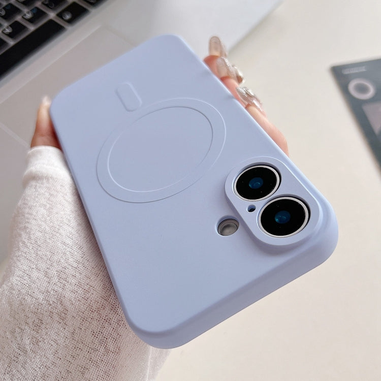 Funda magnética para teléfono MagSafe de silicona líquida de color sólido, For iPhone 16 Pro, For iPhone 16 Plus, For iPhone 16