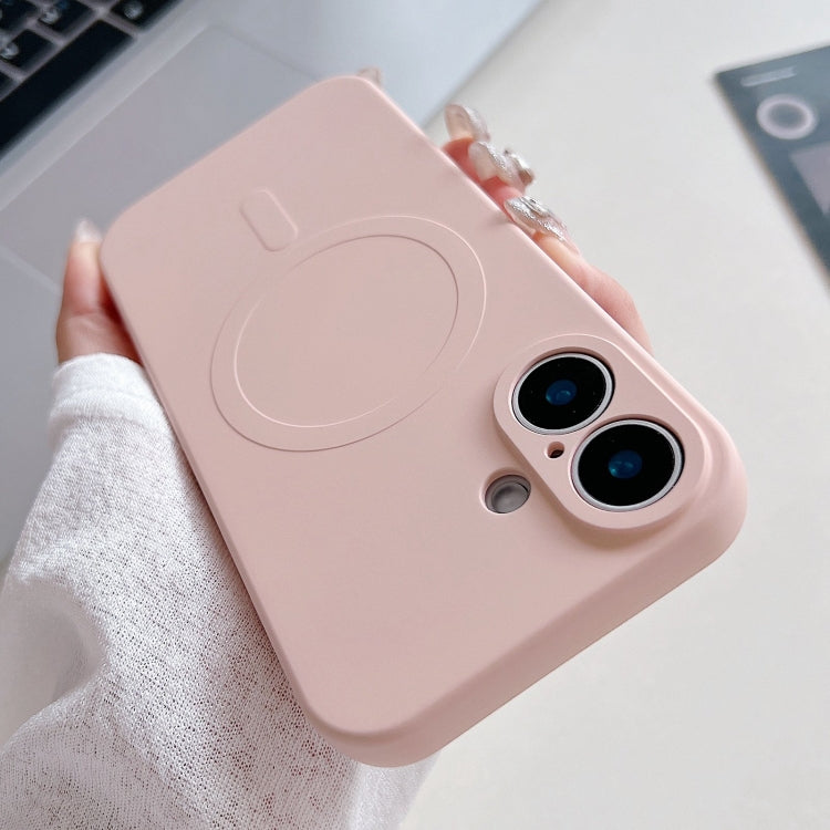 Funda magnética para teléfono MagSafe de silicona líquida de color sólido, For iPhone 16 Pro, For iPhone 16 Plus, For iPhone 16