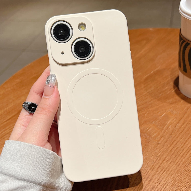 Funda magnética para teléfono MagSafe de silicona líquida de color sólido, For iPhone 15, For iPhone 14 Plus, For iPhone 14