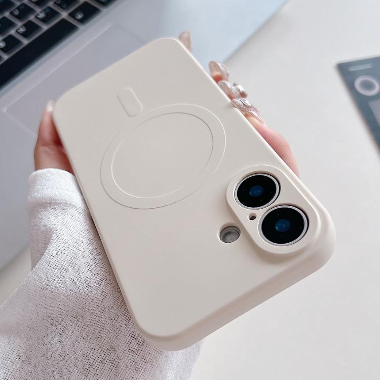 Funda magnética para teléfono MagSafe de silicona líquida de color sólido, For iPhone 17, For iPhone Air, For iPhone 16 Pro Max