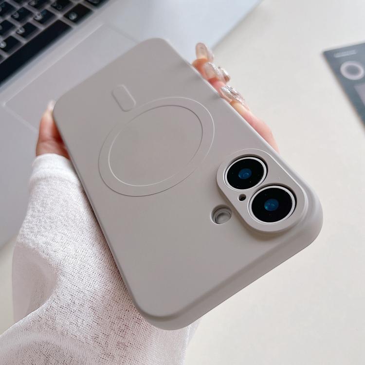 Funda magnética para teléfono MagSafe de silicona líquida de color sólido, For iPhone 17, For iPhone Air, For iPhone 16 Pro Max