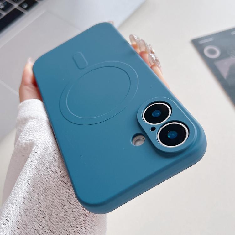 Funda magnética para teléfono MagSafe de silicona líquida de color sólido, For iPhone 17, For iPhone Air, For iPhone 16 Pro Max