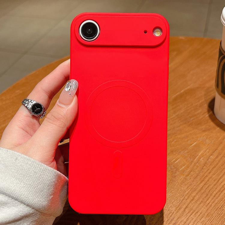 Funda magnética para teléfono MagSafe de silicona líquida de color sólido, For iPhone 17, For iPhone Air, For iPhone 16 Pro Max