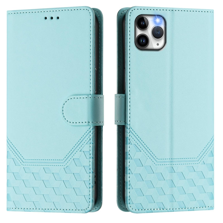 Funda para teléfono de cuero RFID con relieve en forma de panal, For iPhone 11 Pro Max, For iPhone 11, For iPhone 11 Pro, For iPhone X / XS, For iPhone XR, For iPhone XS Max, For iPhone 8 Plus / 7 Plus
