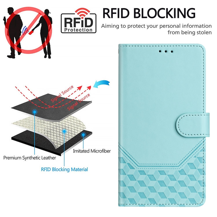 Funda para teléfono de cuero RFID con relieve en forma de panal, For iPhone 11 Pro Max, For iPhone 11, For iPhone 11 Pro, For iPhone X / XS, For iPhone XR, For iPhone XS Max, For iPhone 8 Plus / 7 Plus