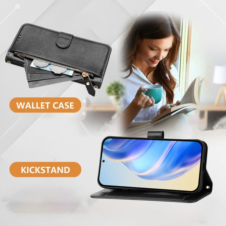 Estuche de cuero para teléfono con cremallera y ranuras para varias tarjetas, For iPhone 14 Pro Max, For iPhone SE 2022 / 2020 / 8 / 7, For iPhone 13 Pro Max, For iPhone 13 Pro, For iPhone 13 mini, For iPhone 12 / 12 Pro, For iPhone 12 Pro Max         ...