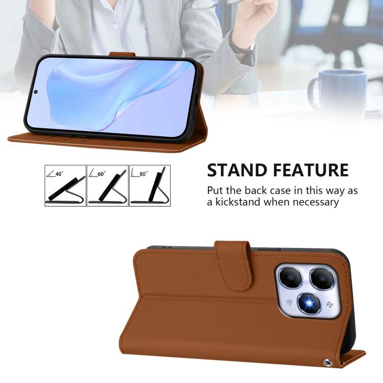 Funda para teléfono de piel de color liso con cordón y tacto agradable al tacto, For iPhone 17 Pro, For iPhone 17
