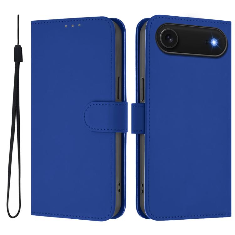 Funda para teléfono de piel de color liso con cordón y tacto agradable al tacto, For iPhone Air, For iPhone 16 Pro Max