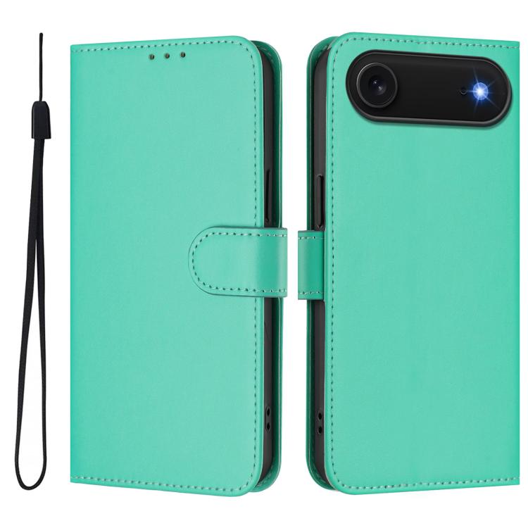 Funda para teléfono de piel de color liso con cordón y tacto agradable al tacto, For iPhone Air, For iPhone 16 Pro Max