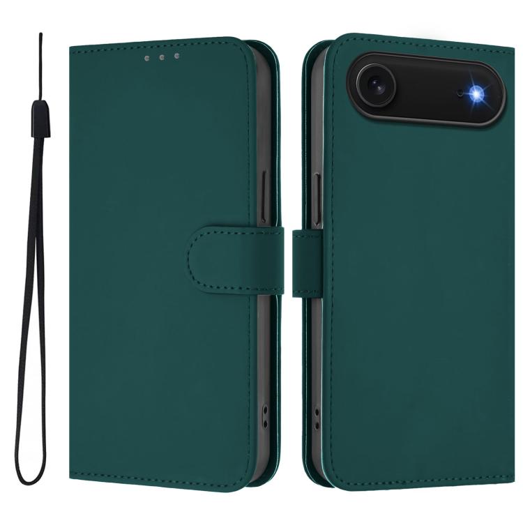 Funda para teléfono de piel de color liso con cordón y tacto agradable al tacto, For iPhone Air, For iPhone 16 Pro Max