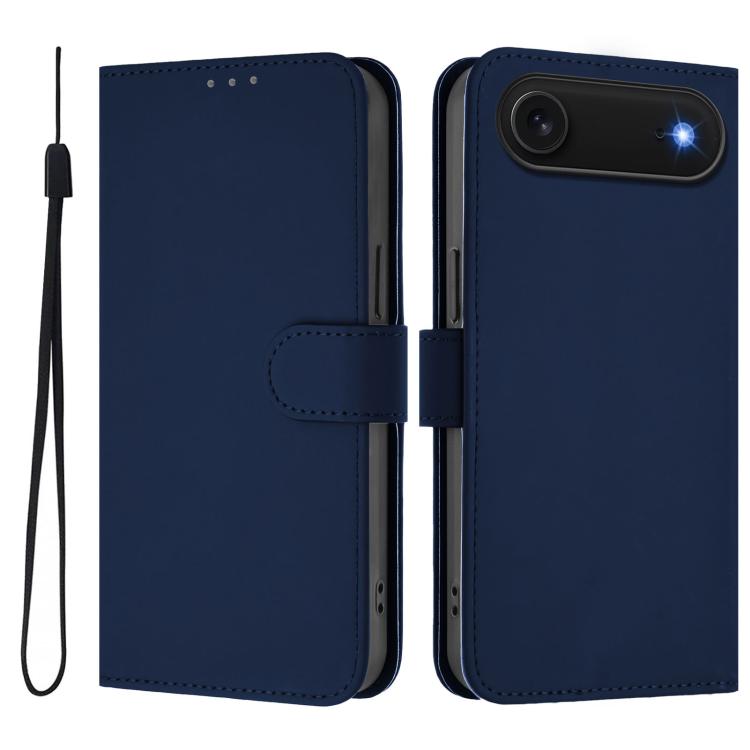 Funda para teléfono de piel de color liso con cordón y tacto agradable al tacto, For iPhone Air, For iPhone 16 Pro Max