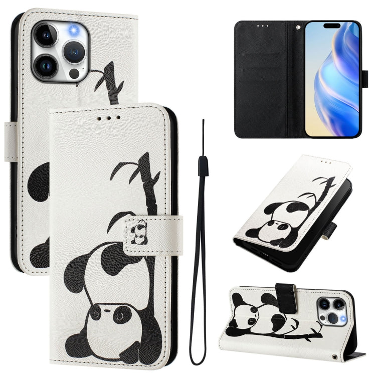 Funda de cuero para teléfono con patrón de dibujo artístico en color, For iPhone 16 Pro, For iPhone 16 Plus