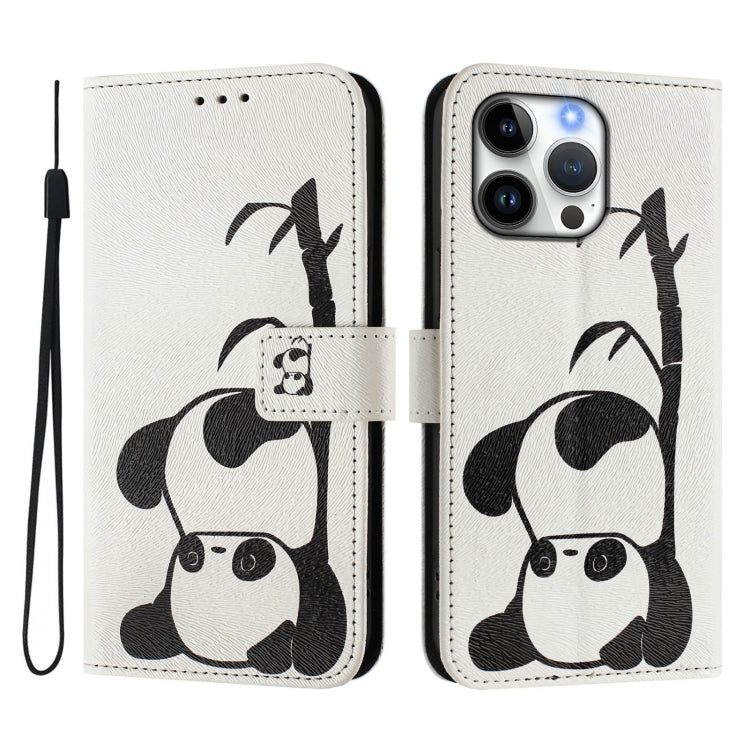 Funda de cuero para teléfono con patrón de dibujo artístico en color, For iPhone 16 Pro, For iPhone 16 Plus