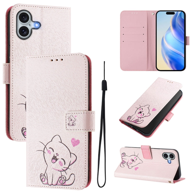 Funda de cuero para teléfono con patrón de dibujo artístico en color, For iPhone 16, For iPhone 15 Pro Max