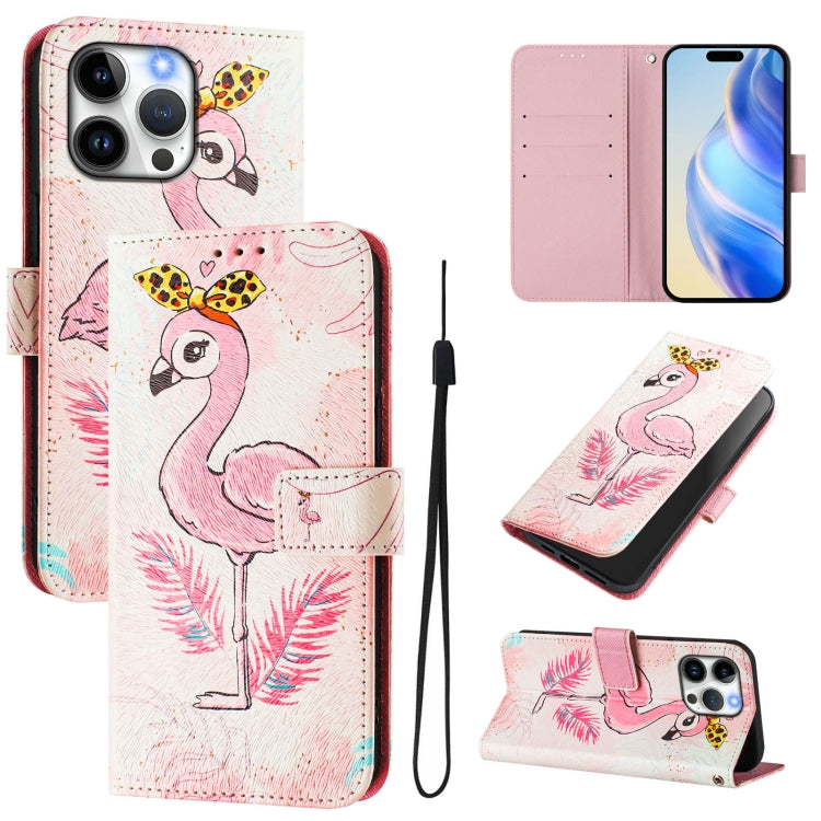 Funda de cuero para teléfono con patrón de dibujo artístico en color, For iPhone 16, For iPhone 15 Pro Max
