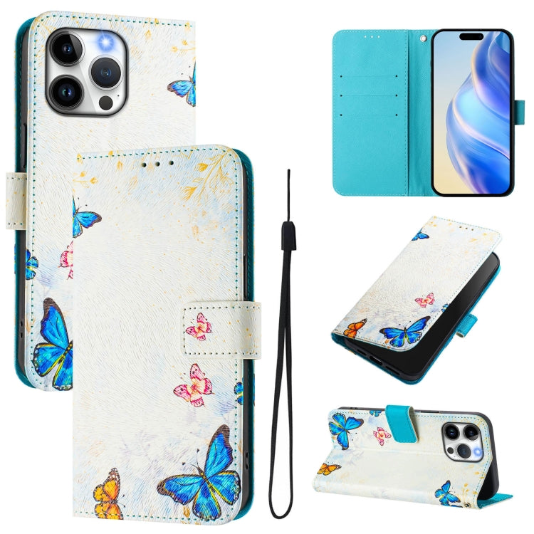 Funda de cuero para teléfono con patrón de dibujo artístico en color, For iPhone 16, For iPhone 15 Pro Max