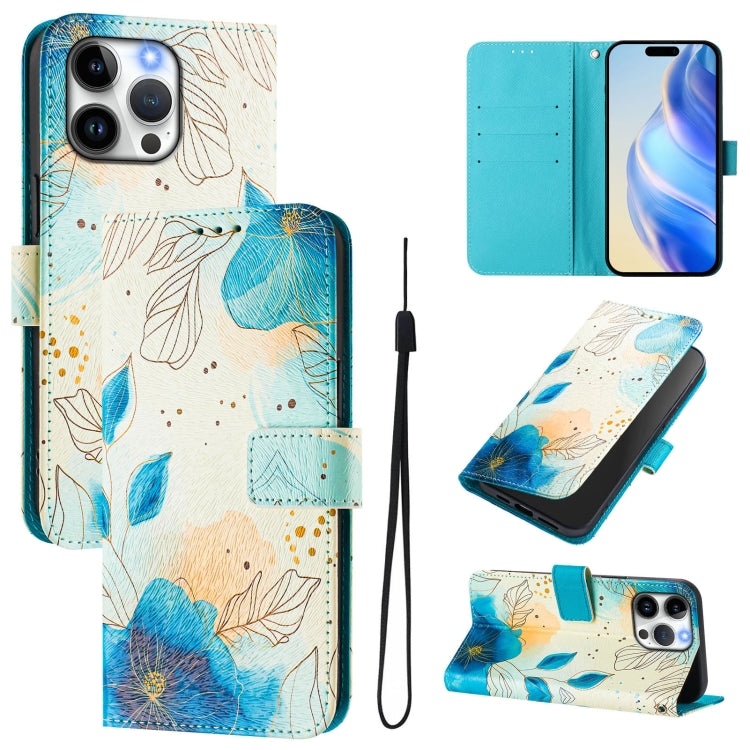 Funda de cuero para teléfono con patrón de dibujo artístico en color, For iPhone 16, For iPhone 15 Pro Max