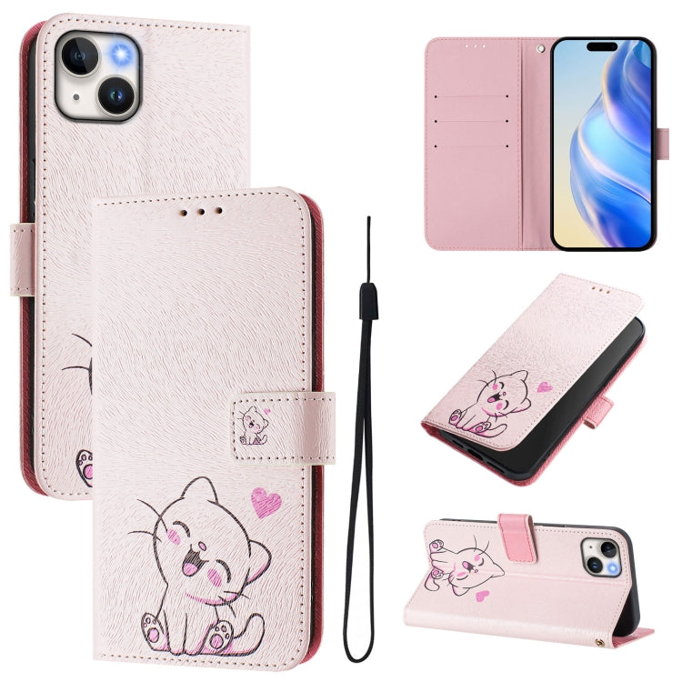 Funda de cuero para teléfono con patrón de dibujo artístico en color, For iPhone 15, For iPhone 14 Plus