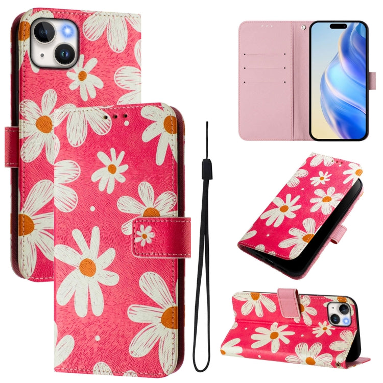 Funda de cuero para teléfono con patrón de dibujo artístico en color, For iPhone 15, For iPhone 14 Plus