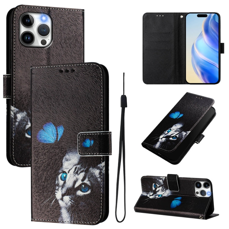 Funda de cuero para teléfono con patrón de dibujo artístico en color, For iPhone 13 Pro