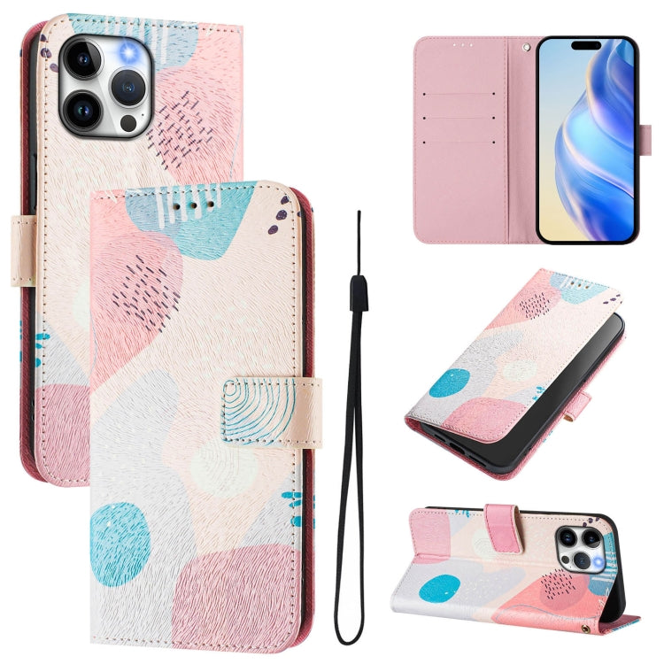Funda de cuero para teléfono con patrón de dibujo artístico en color, For iPhone 13 Pro
