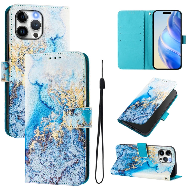 Funda de cuero para teléfono con patrón de dibujo artístico en color, For iPhone 13 Pro