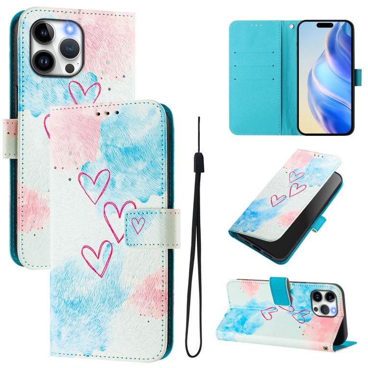 Funda de cuero para teléfono con patrón de dibujo artístico en color, For iPhone 13 Pro