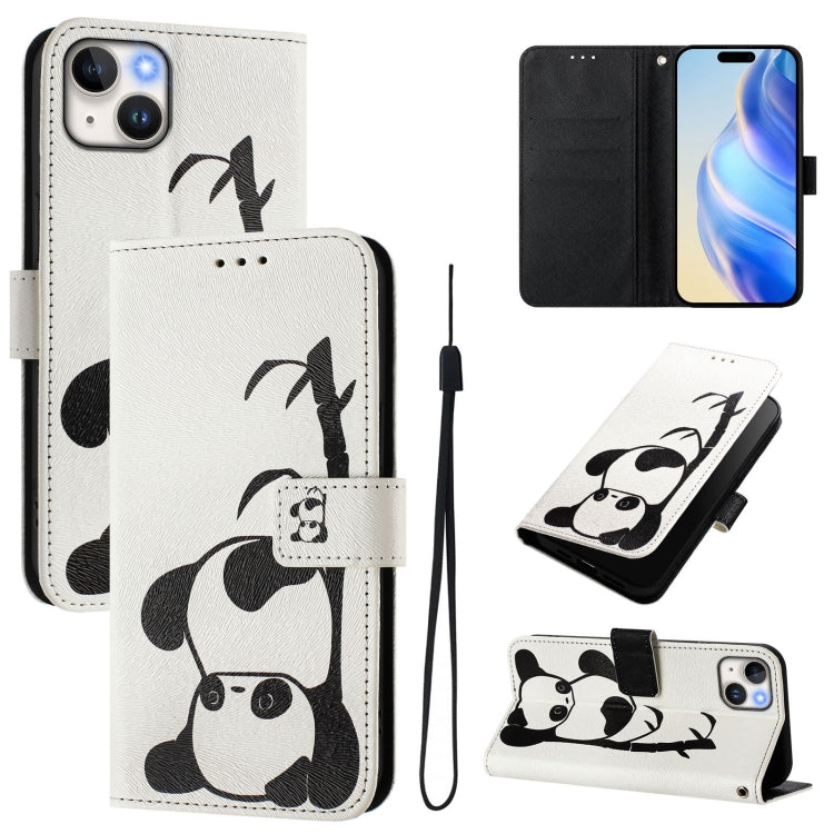 Funda de cuero para teléfono con patrón de dibujo artístico en color, For iPhone 15, For iPhone 14 Plus