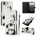 Funda de cuero para teléfono con patrón de dibujo artístico en color, For iPhone 16e / 17e, For iPhone 16 Pro Max