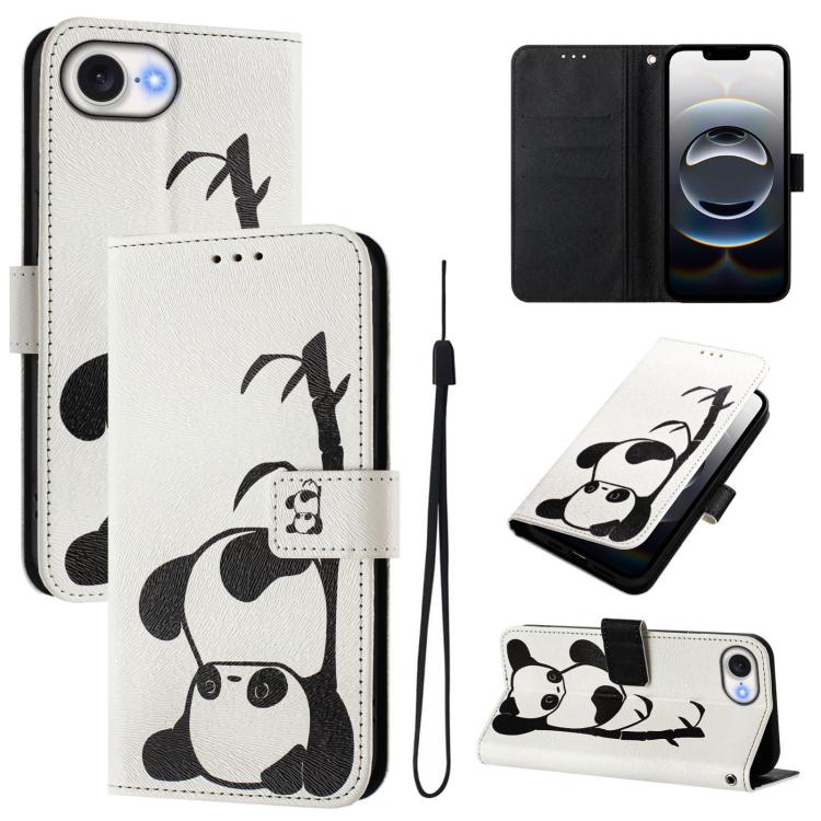 Funda de cuero para teléfono con patrón de dibujo artístico en color, For iPhone 16e / 17e, For iPhone 16 Pro Max
