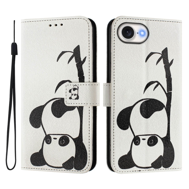 Funda de cuero para teléfono con patrón de dibujo artístico en color, For iPhone 16e / 17e, For iPhone 16 Pro Max